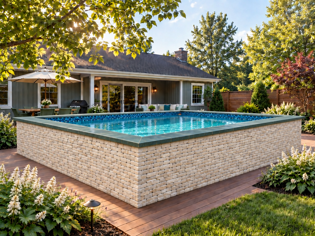 Above-Ground Rectangular Swimming Pools design 8