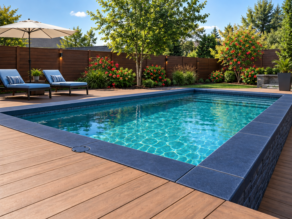 Semi-Inground Rectangular Swimming Pools design 6